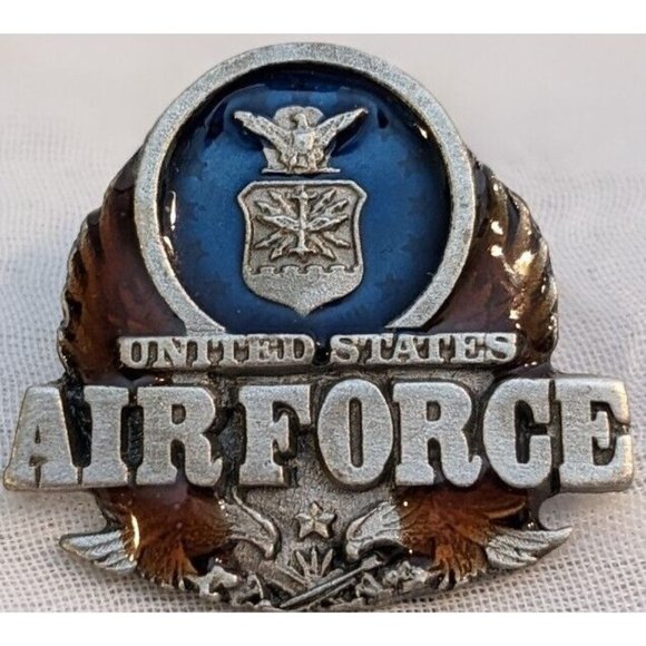 Vtg Air Force Siskiyou United States Lapel Pin Collectible Pewter USA Pinback No - Picture 8 of 8